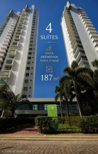 APARTAMENTO VISTA MAR DEFINITIVA C 04 SUÍTES + DCE C 03 VAGAS DE GARAGEM
