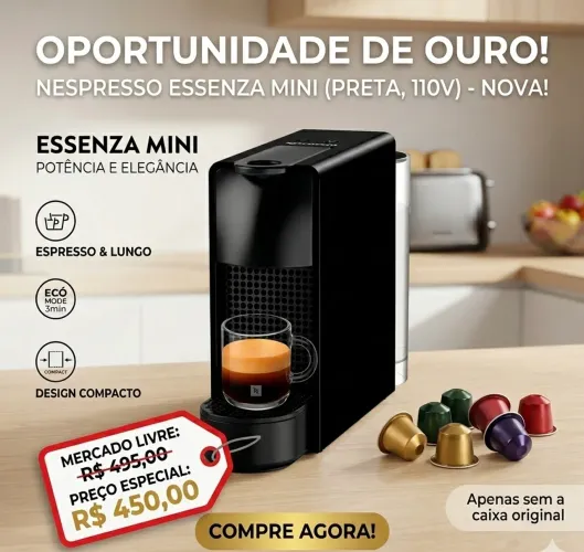 Cafeteira Nespresso Essenza Mini 110v NOVA