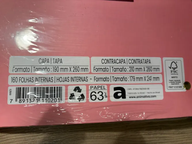 Caderno novo
