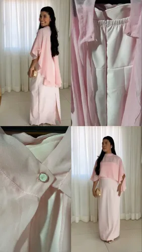 Vestido Capa Rosa