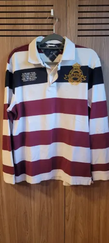 Blusa manga longa Tommy Hilfiger listrada masculina