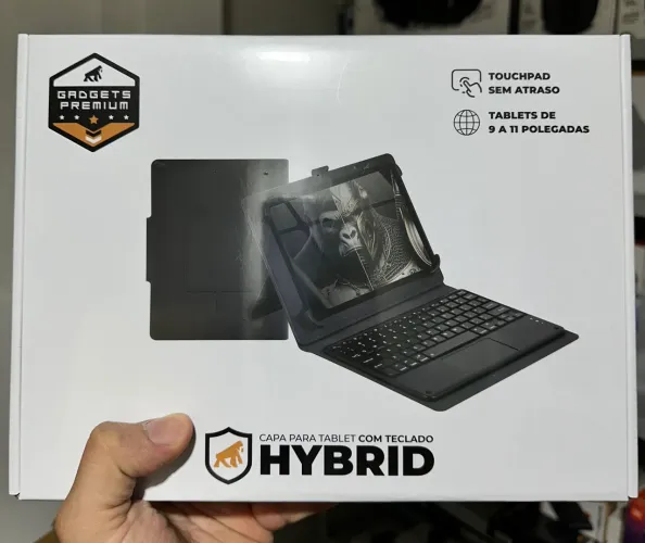 Capa com Teclado Hybrid Universal para Tablets de 9 a 11 Polegadas 