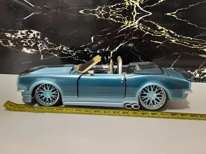 Miniatura 1968 Chevroelt Camaro Ss Maisto Allstars 1/24 Azul-claro