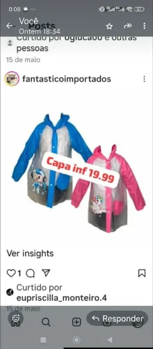 Capa de chuva infantil todos os tambhosb
