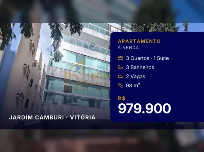 Viva o melhor de Vitória: apartamento em Jardim Camburi, próximo a tudo!