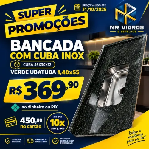 Pia de Cozinha 1,40x55 Promoção Imperdivel!