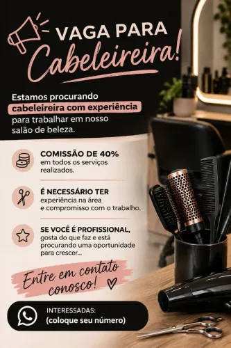 Vaga para cabeleleira 