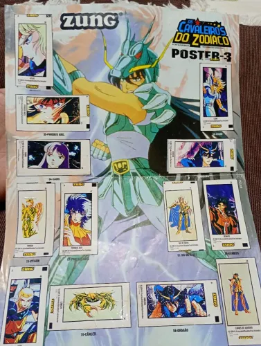 Poster Nº3 Shiryu Cavaleiros do zodíaco Balas Zung 1994 Original e completo