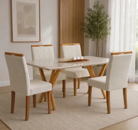 Conjunto de Jantar Milano 4 Lugares