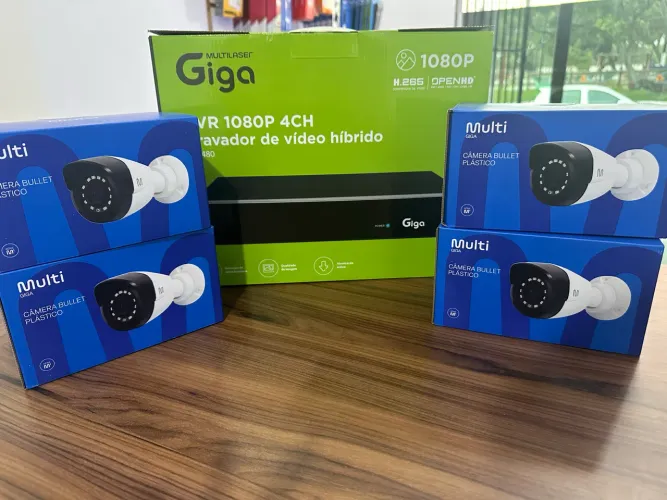 KIT DE CÂMERAS DVR 4 CANAIS COM 4 CÂMERAS BULLET 1080p GS0901
