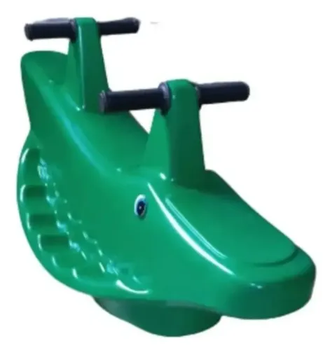 Gangorra Infantil Jacaré duplo 2 Lugares Cor verde