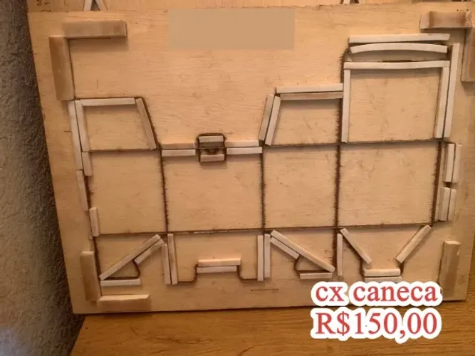Faca corte e vinco caneca simples para maquina a partir de 50cm