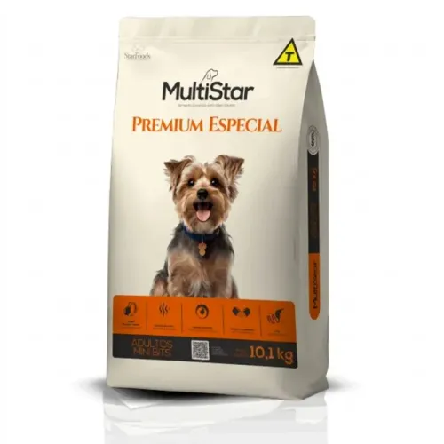 Ração Multistar Premium Special Mini Bits Sabor Frango e Arroz 10,1 Kg