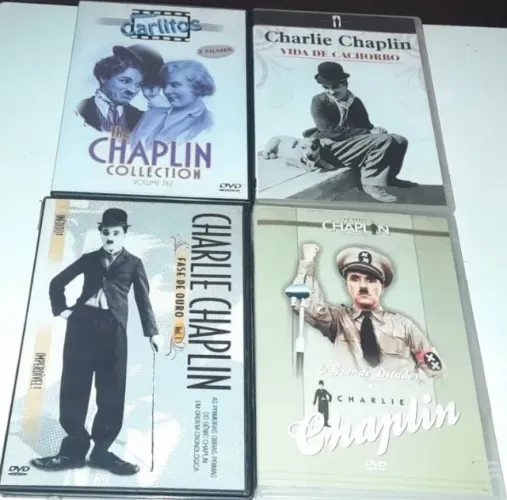 4 Dvd´s - Charles Chaplin Raros & Originais - Em Muito Bom Estado