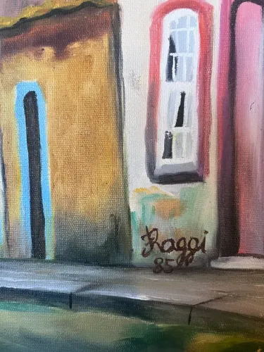 Óleo sobre tela quatro de Raggi 1985