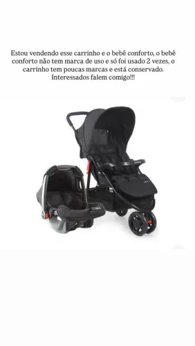 Um carrinho de bebê e um Bebê conforto. No precinho!!