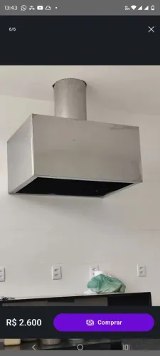 Coifa industrial inox