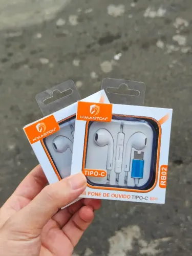 Fone de ouvido com fio tipo C e iphone Lightning - entrega em slz e região 