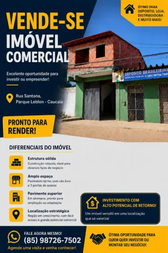 Vendo Imóvel Comercial com 2 apartamentos próximo a praia