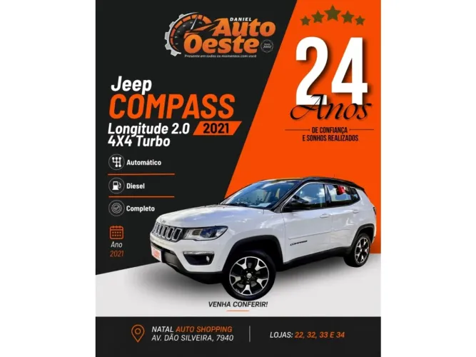 Jeep Compass Longitude 2.0 4X4 Dies. 16V Aut. 2021
