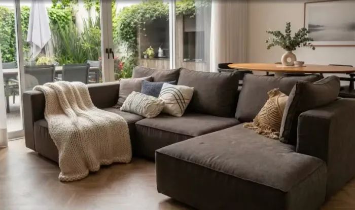 sofa de camurça premium