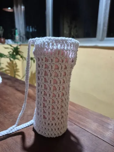 Porta garrafa de crochê 
