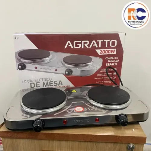 FOGAO ELETRICO DE MESA AGRATTO FM-02 220V 2000W - 2 PRATOS
