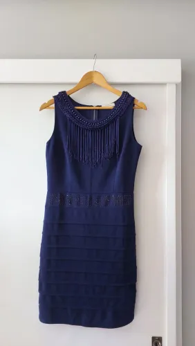 Vestido festa azul marinho