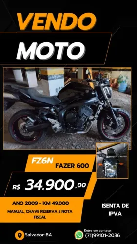 Yamaha FZ6N uma das mais novas do Brasil