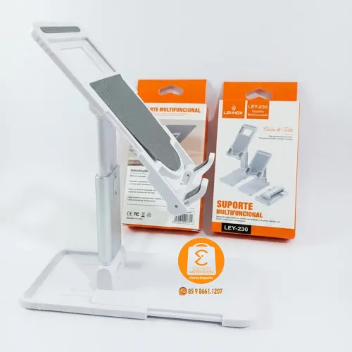 Suporte para Celular e Tablet Dobrável, 360º dobra dupla Ângulo Ajustável e Resistente