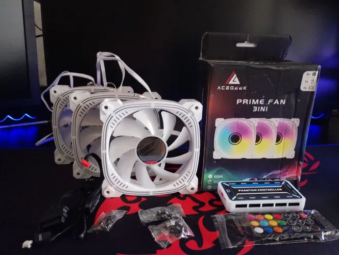 Kit FAN acegeek prime, controladora e controle, novo