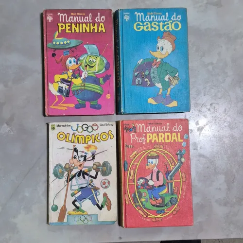 HQ LOTE 4 MANUIS DISNEY ANOS 70s Raros