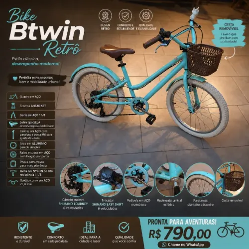 Bicicleta Retro Aro 20