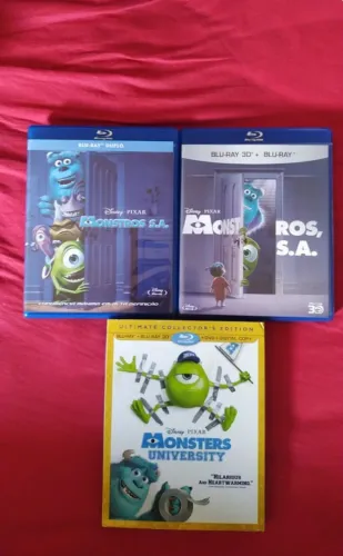 Bluray Monstros S.A. Duplo + 3D + Universidade Monstro (Triplo)