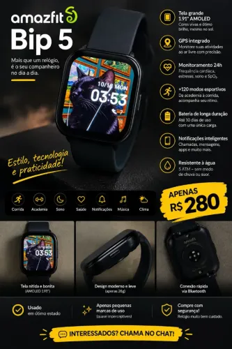 Smartwatch Amasfit bip 5