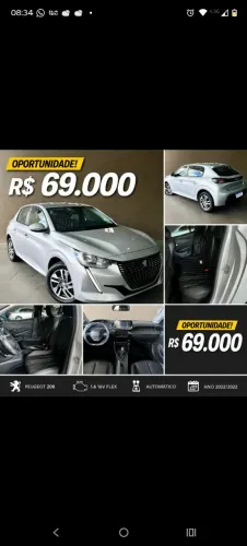 Peugeot 208 Allure 1.6 Flex 16V 5P Aut. 2022
