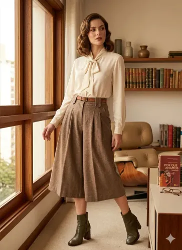 Calça pantacourt vintage