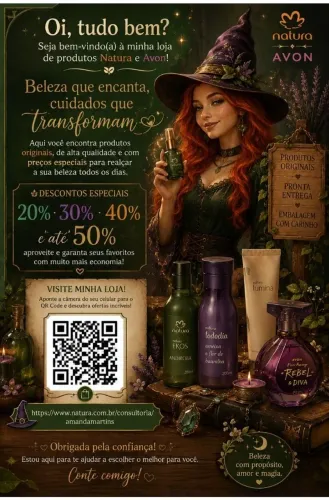 Natura / Avon loja virtual, consultora autorizada, entrega em casa e muito desconto!