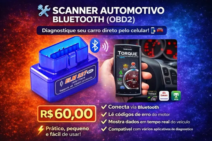 Scanner automotivo via bluetooth