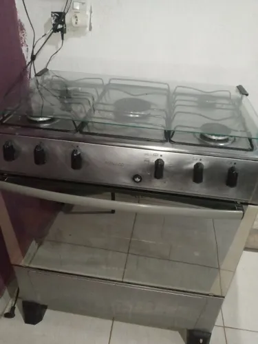 Fogão Inox cinco bocas