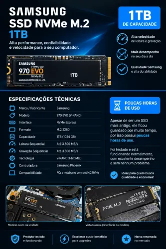 SSD NVMe M.2 Samsung 960 PRO 1TB