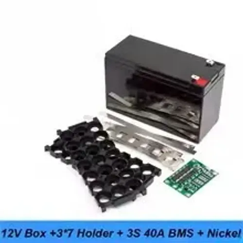 Kit Montagem DIY Bateria Lítio 12V 7A 18650 Case + Placa BMS não vai bateria