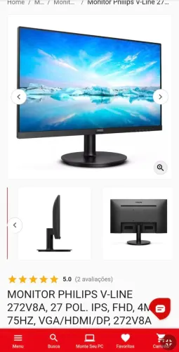 Monitor 27" Full HD IPS 75hz com som