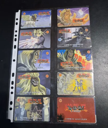 Coleção completa de telefônico da série yugioh com 14 cartões