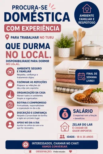 Doméstica que durma 