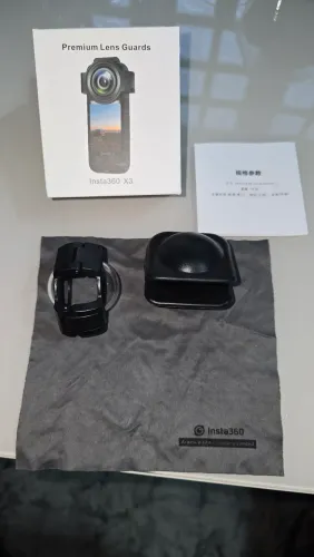 Protetor de lentes insta 360 x3 + protetor de borracha