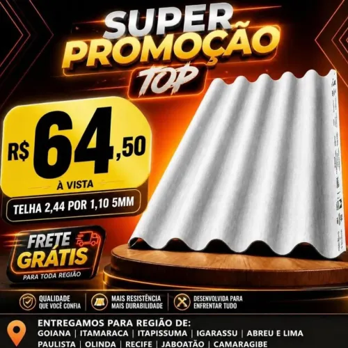 Telha de fibrocimento várias medidas frete grátis