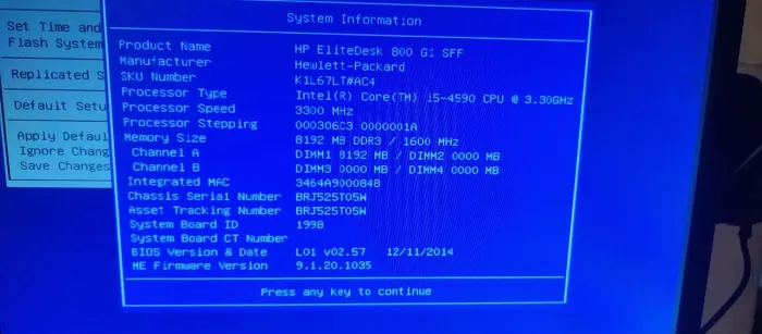 HP Elite Desk 800 G1 SFF (i5-4590)