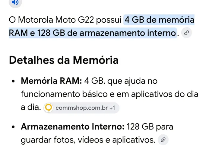 Celular moto G22 azul