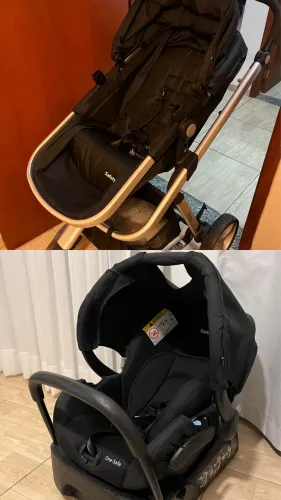 Carrinho de bebê + bebê conforto com isofix